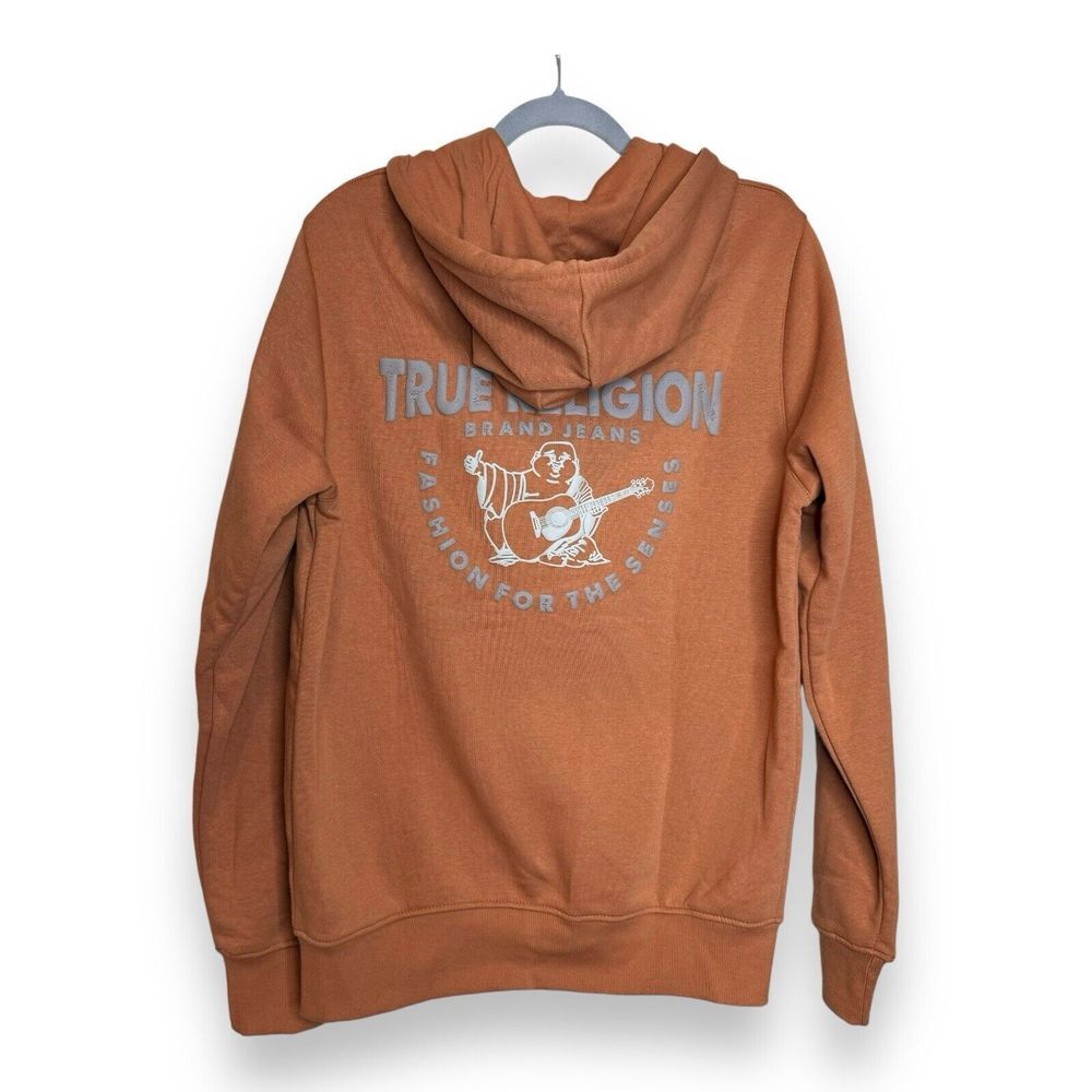 $119 True Religion Buddha Hoodie Adult Size L Color Mandarin Full Zip New